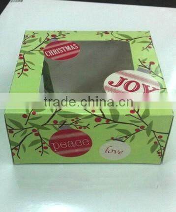 2016 hot selling custom foldable decoration cupcake box with handles