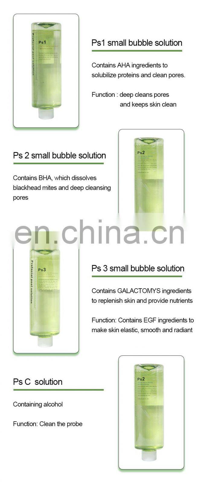 Wholesale 4 Bottles Facial Serums Liquid Solution for Hydro Dermabrasion Machine Skin Rejuvenation Aqua Peeling Solution