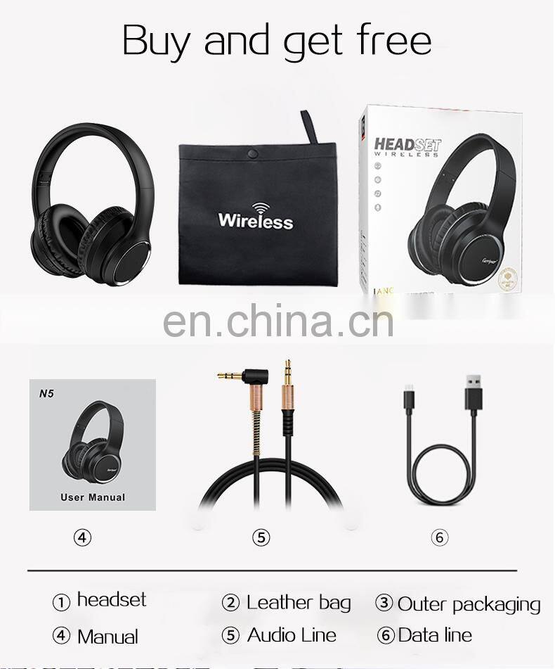 2021 Amazon Best Sell Wireless Noise Cancelling Bt Headband Cheaper Sports Stereo Headset Foldable Deep Bass Earphones Headphone