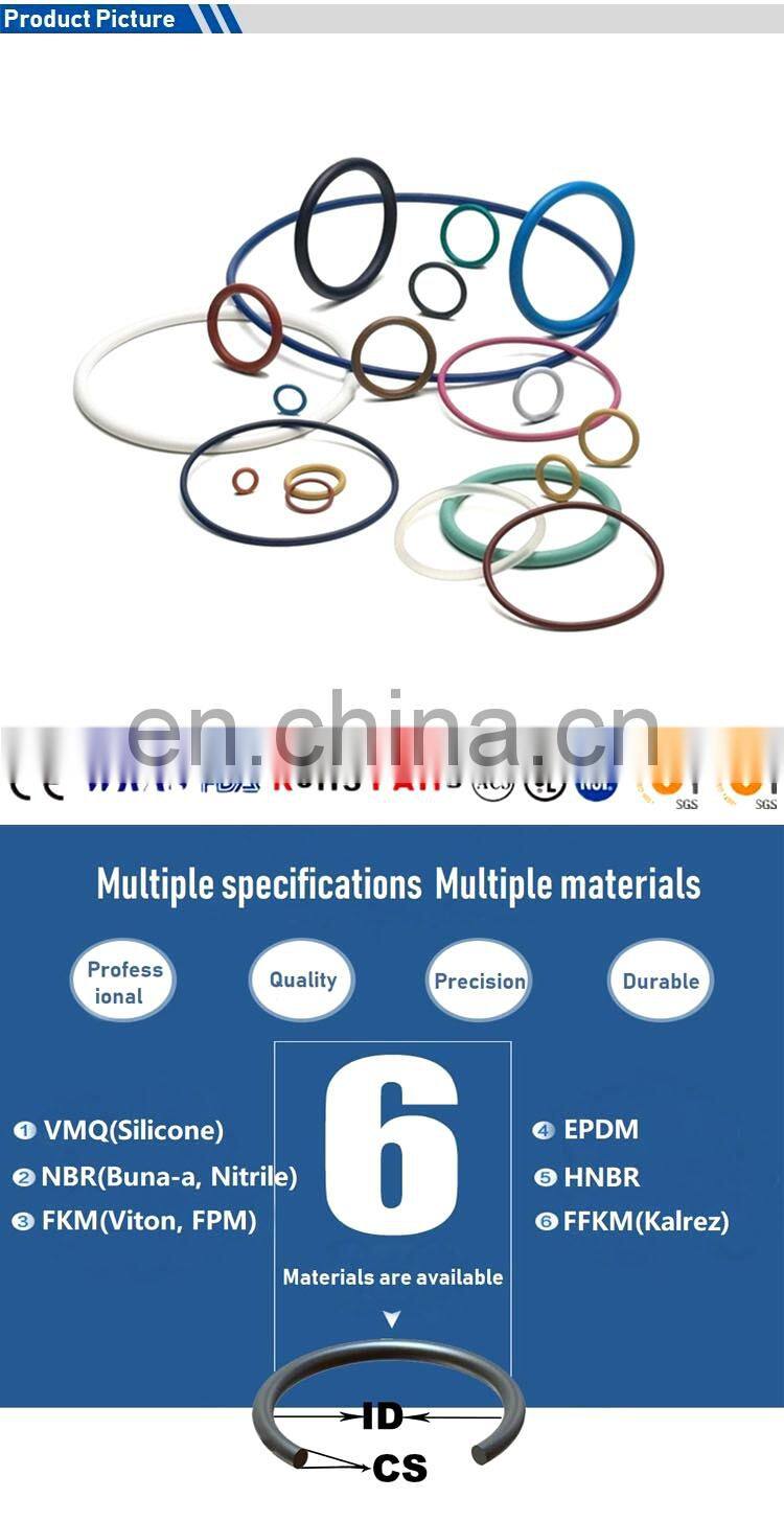 Free Samples Custom Accpeted Different Silicone Colored Rubber O Ring