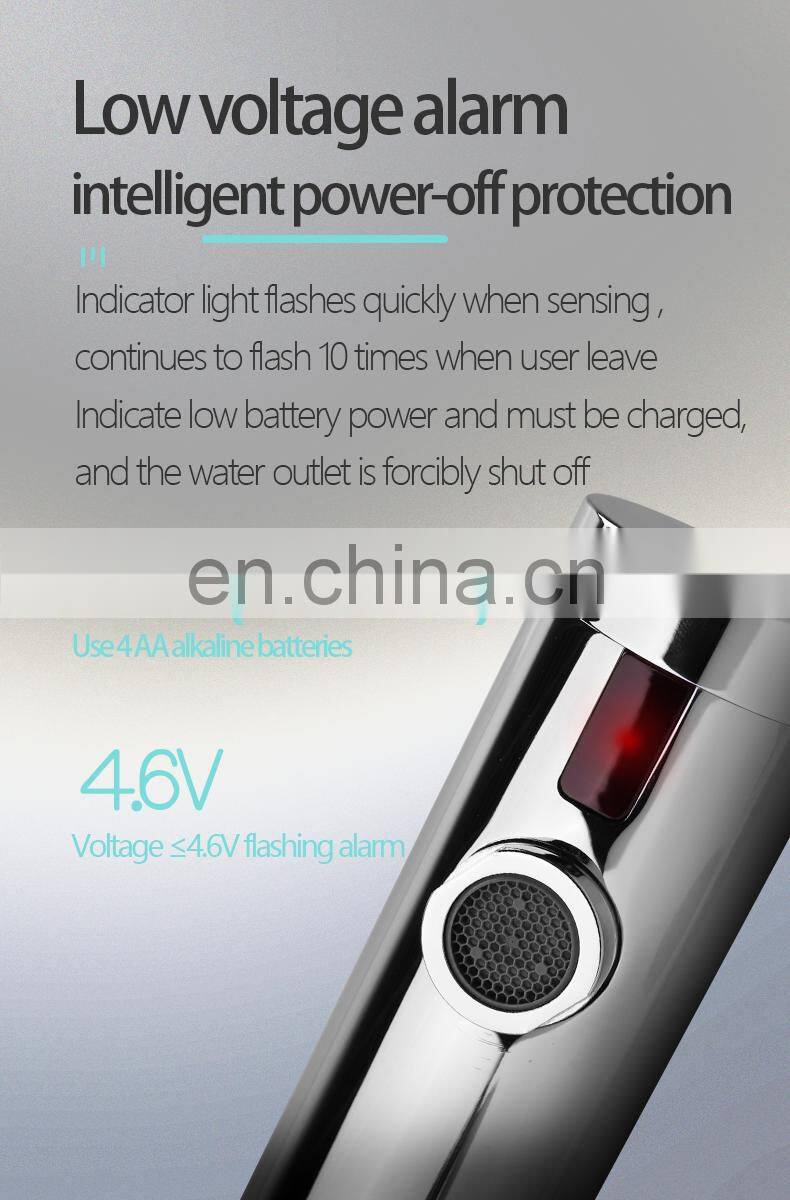 touchless bathroom hand wash led basin water tap automatic sensor faucet