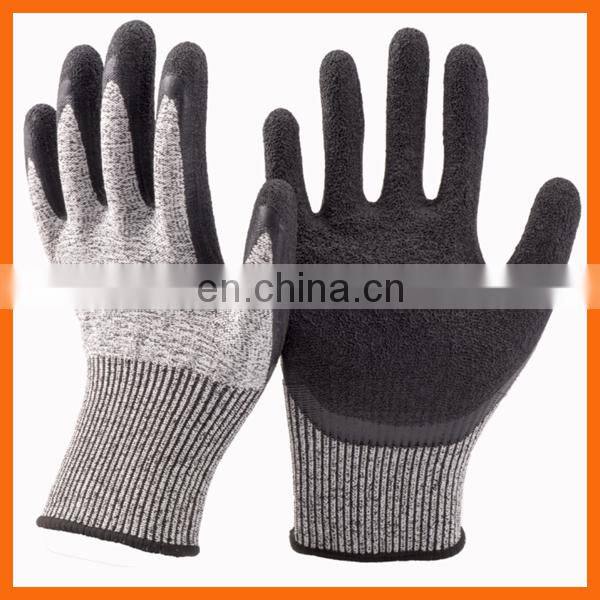 Level 5 Cut Resistant Gloves PPE Workwear Factory Grey PU Coated Non Cut Gloves to Work with Sheet Metal