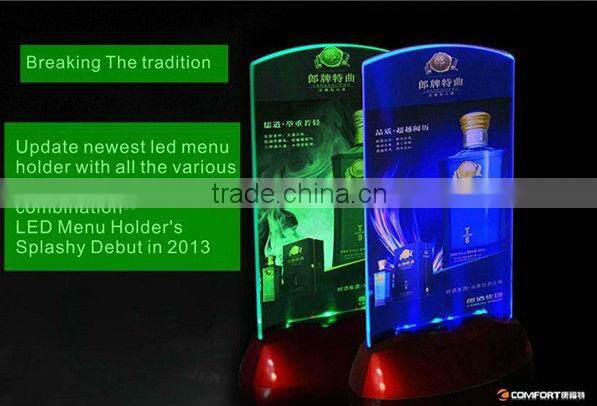 Colorful display card with led light