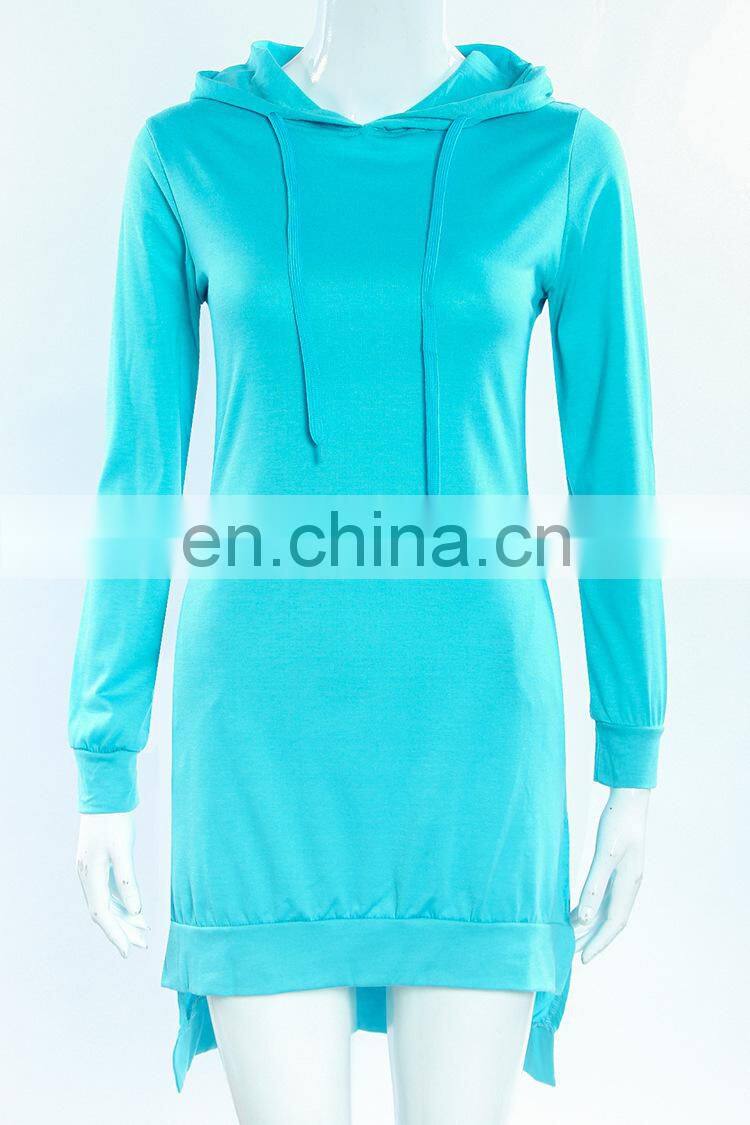 New Fashion Irregular Hooded Long Sleeve Dress Sweater Large Size Trendy Casual Split Skirt Manufacturer Wholesale