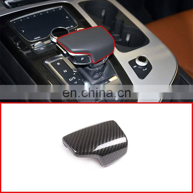 For Audi A4 A5 Q7 Q5 S4 S5 2016-20 Car Styling Console Gearshift Handle Head Frame Cover Interior Accessories Carbon Fiber Style