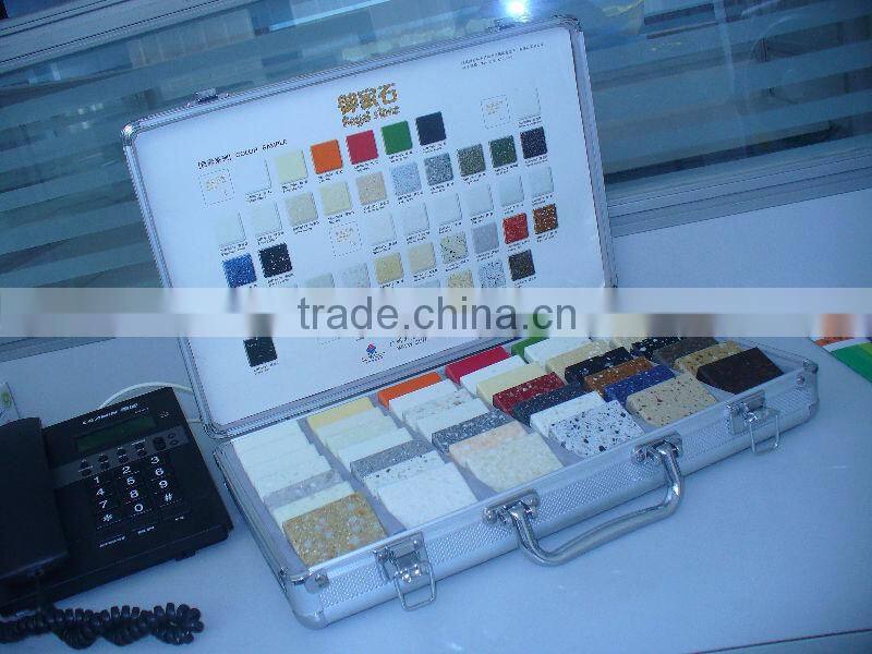 aluminum artificial stone display box with inner lattice shape