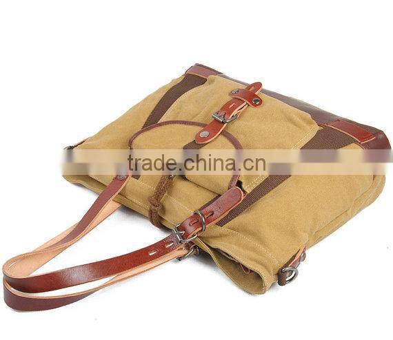 Canvas With Leather Mens/women Briefcase