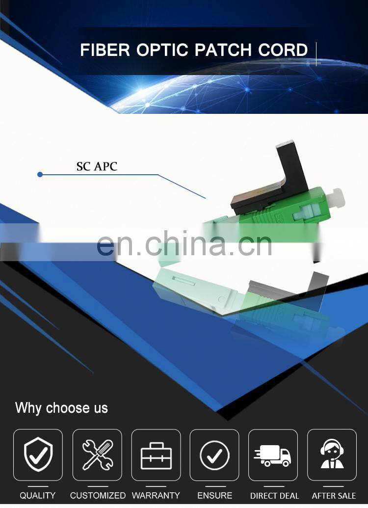 Free sample fast connector sc apc upc single mode easy assembly fiber optic ftth fast connector