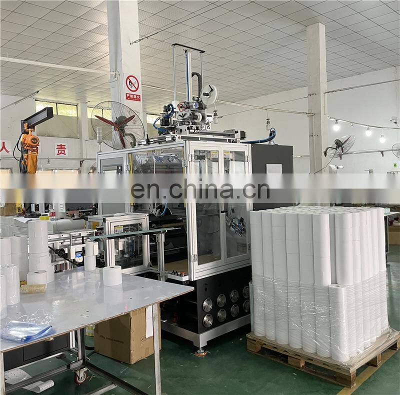 UR320S Automatic Non-stop 4 Rotary Spindle Adhesive Sticker Label Turret Rewinder Machine with Automatic Paper Core Feeder