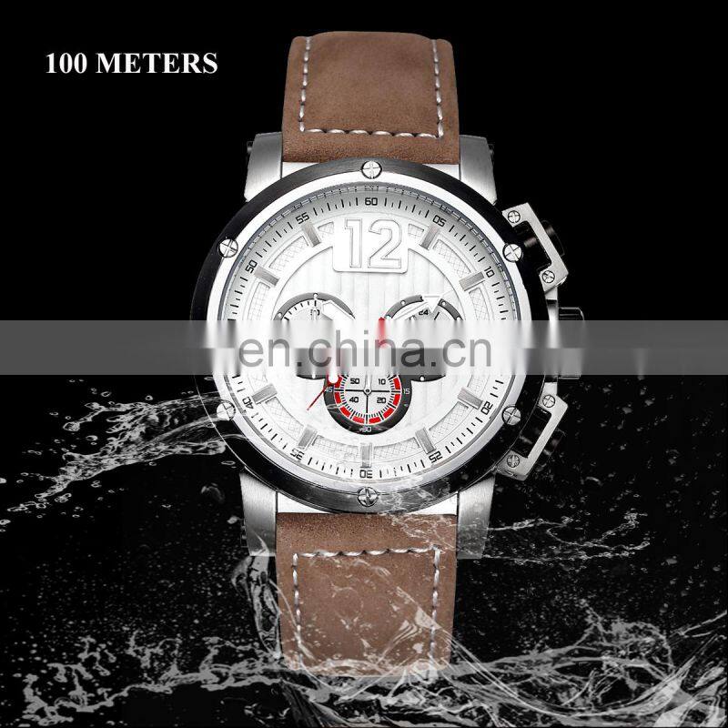 Relojes Para Hombre luxury Mens Wrist Watch Chronograph Sport Quartz Watches Relogio Masculino Leather Watch Mens Wrist