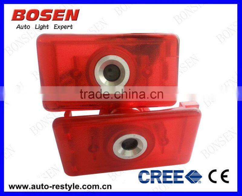 new led car logo door light ghost shadow light non- drilling