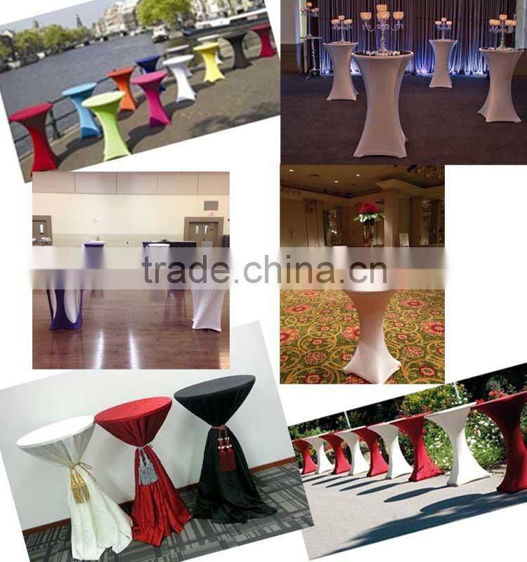 cheapest spandex high bar cocktail table cloth for wedding