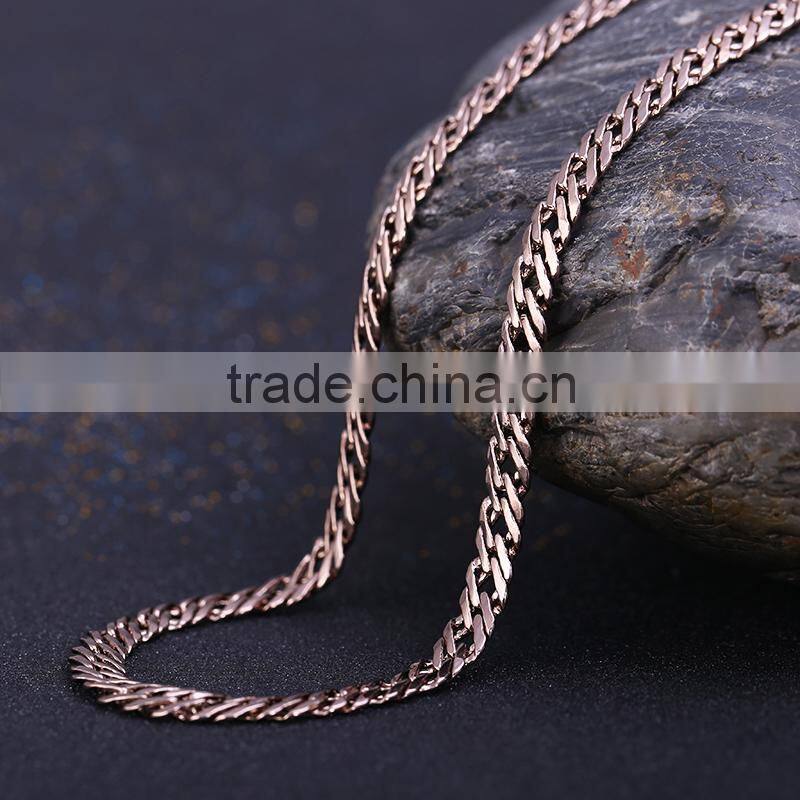 High Quality coffee gold chain Necklace Thick Chain Necklace with Lobster Clasp for Men