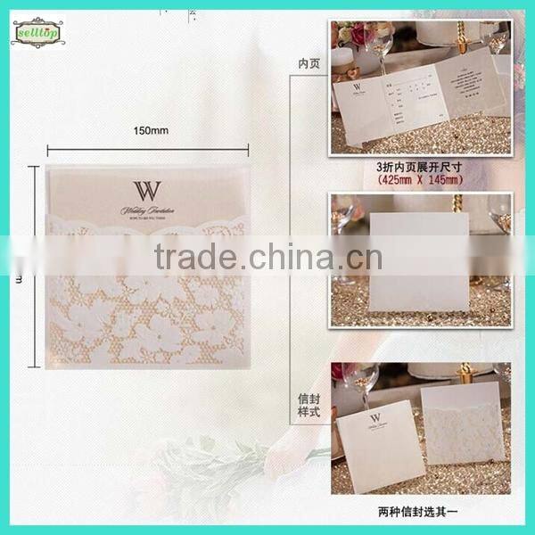 2014 high quality handmade wedding invitation card designs