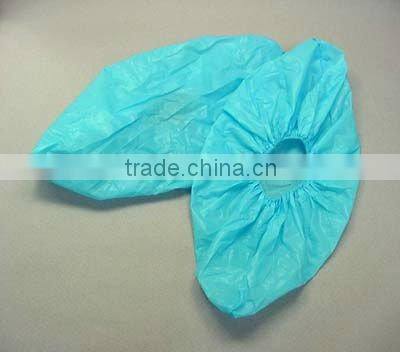 Machine-made Disposable CPE PE plastic shoe cover shoecovers green blue white