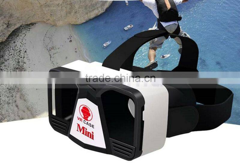 Cheap 3D VR Headset Virtual Reality Personalized VR Mini Cute Glasses Case For iPhone 6S Plus Galaxy S6 S7 Edge