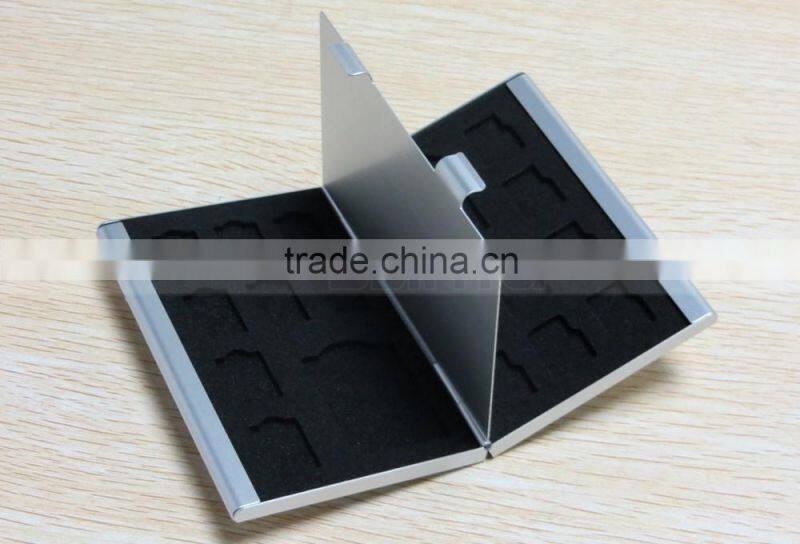 Aluminum Memory Card Case for MicroSD Card SD SDHC CARD 16TF+2SD