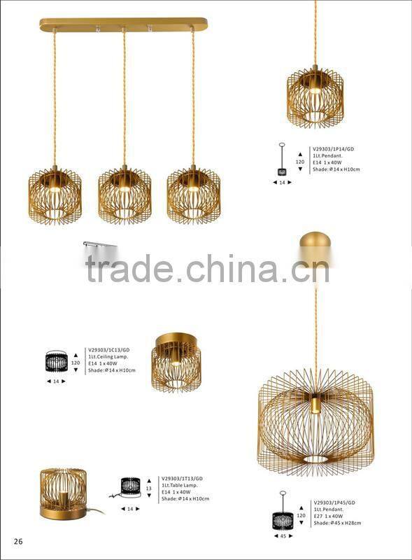 Popular moooi heracleum pendant light clear glass plate with gold
