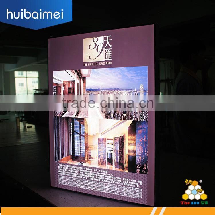 factory price big size framless led fabric light box