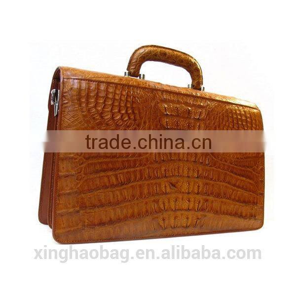 2014 Italian Style executive leather briefcase genuine leather briefcase genuine crocodile leather briefcase