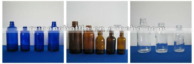 AMBER GLASS BOSTON ROUND DROPPER BOTTLES