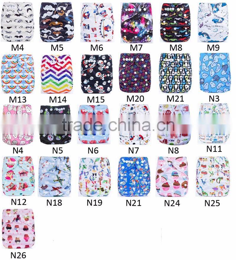 New Coming Printed One Size Waterproof Cheap Washable Diapers For Babies