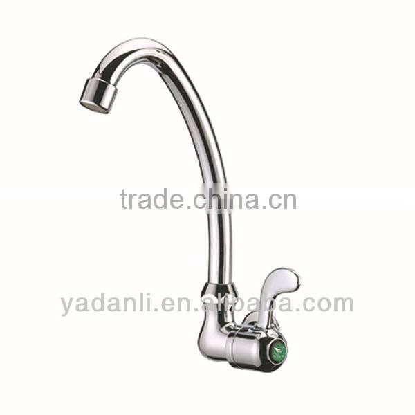 chrome finish single handle kitchen faucet
