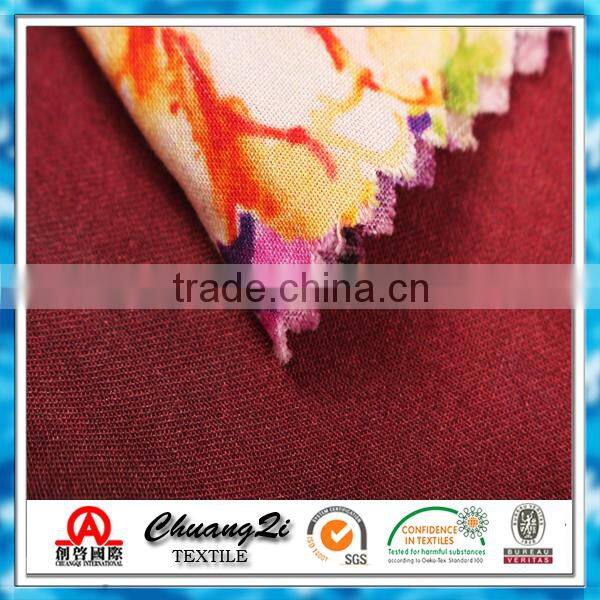 letter&flower rayon aberrant woven printing fabric for wholesale