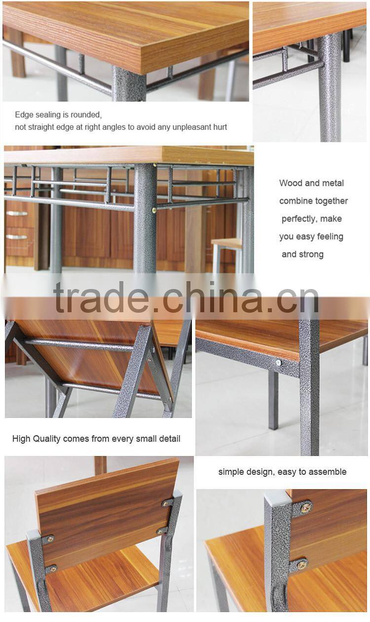 Foshan imported custom sizes cheap price rustic dinner table set no scratch 4 seater wood dining table