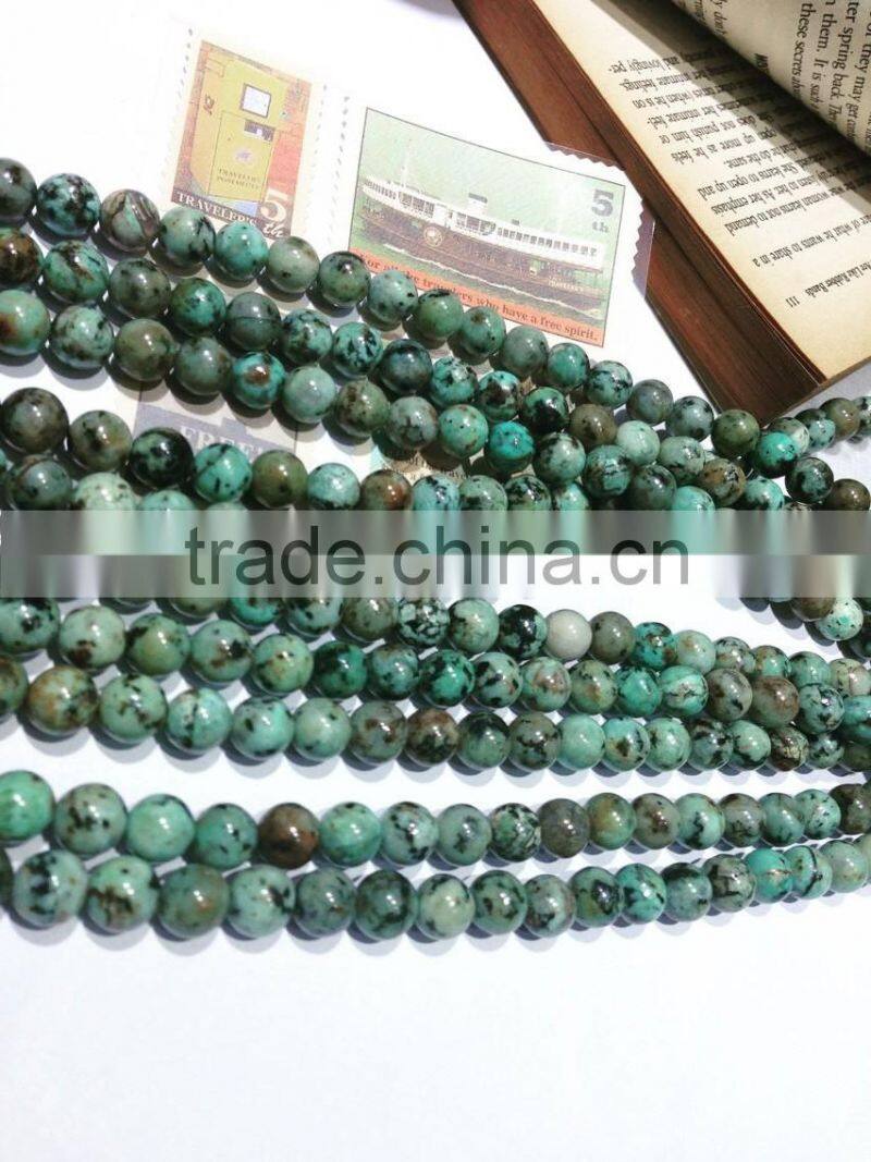 polished natural precious African Turquoise 4-12mm gemstone loose beads