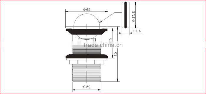 Flap Basin Drain, Chrome Finish