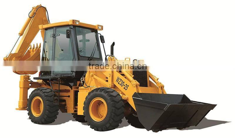 Heavy duty articulated backhoe loader with CE