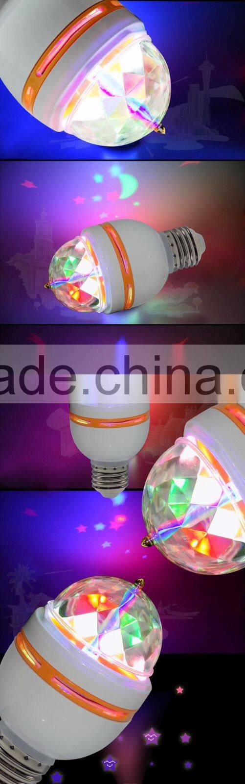 3W energy high lumen color changing e27 led bulb