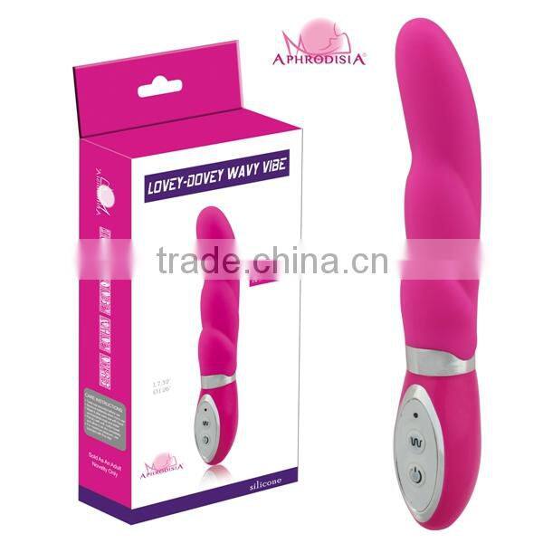 sex products hot sale 7 mode vibration pink purple wavy silicon artificial penis for girls