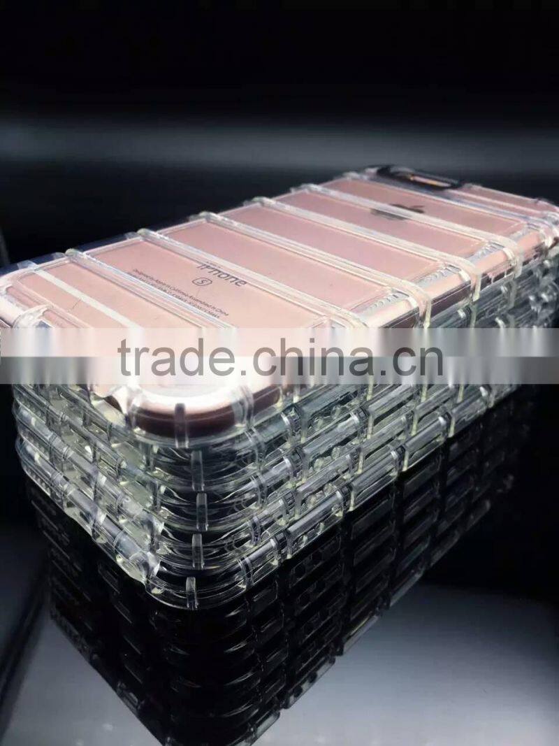 Transparent Clear Silicone Slim Gel TPU Case and Screen Protector for iPhone 6S Plus