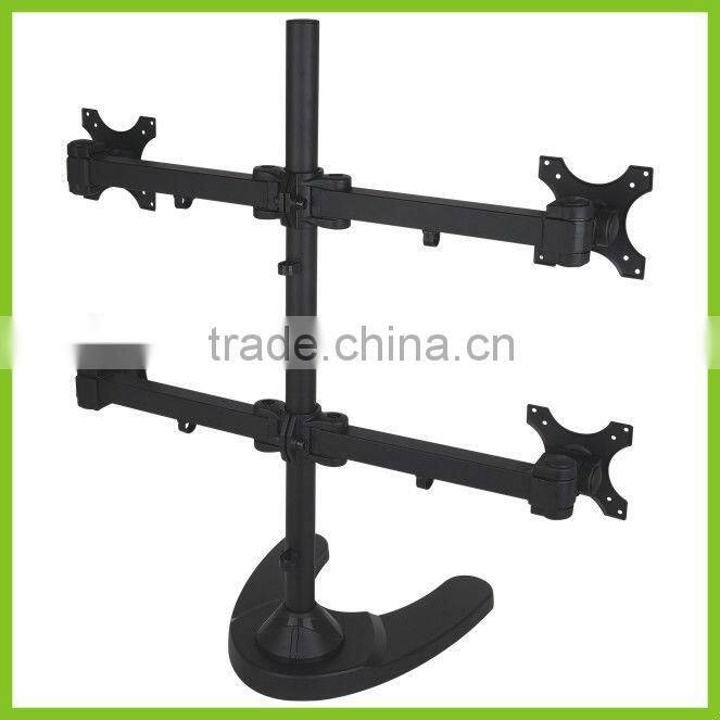 Desktop 24 Inch Screen Mount Quad LCD Swivel Monitor Stand