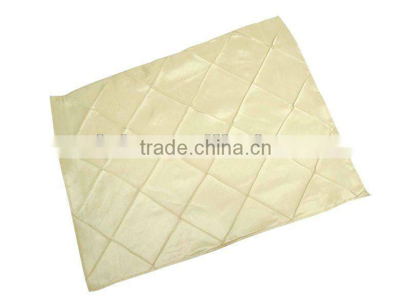 wholesale premium 100% polyester round pintuck taffeta table cloth