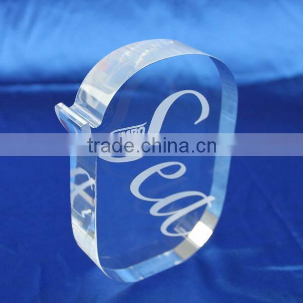 Clear custom paperweight lucite gift