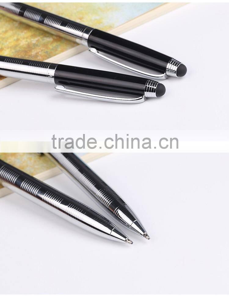 2016 popular promotional metal ball pen with touch screen stylus
