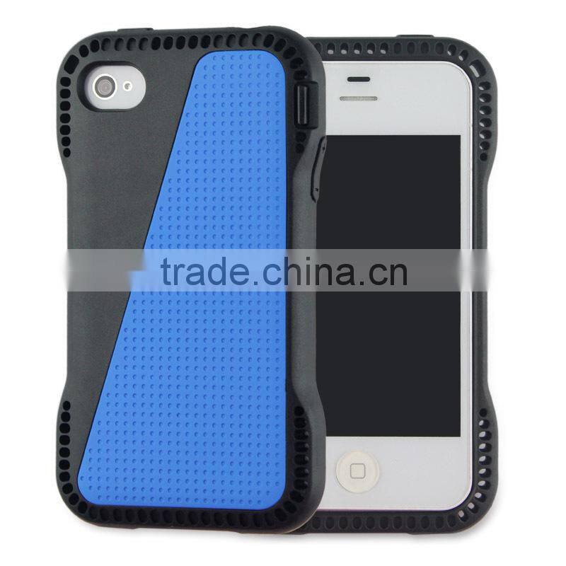 Plastic and TPU combo defender case for iPhone 4 4s
