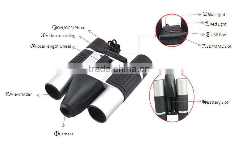 10*25 101-1000 Meters Digital Telescope Camera Video Camcorder with USB Drive