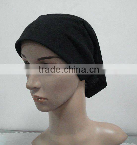 C002 plain tube underscarf with stiff on front,cotton underscarf and hats
