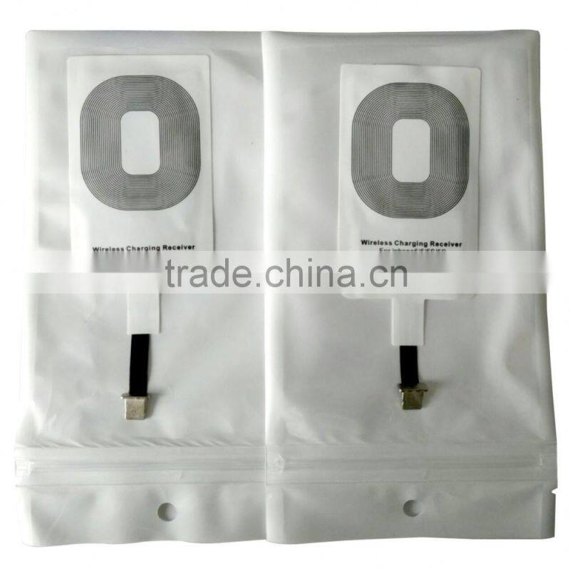 Qi portable charger Receiver for iPhone 5/5s/5c, wireless charger receiver for iPhone 6/6s/lighting usb