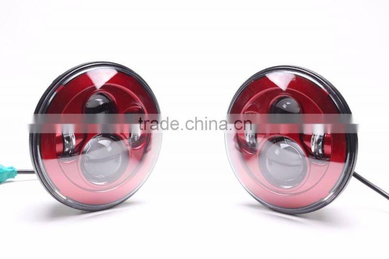 LED Headlight Fits Harley Chopper Motorcycles - 7 Inch Round Projector LED Headlights