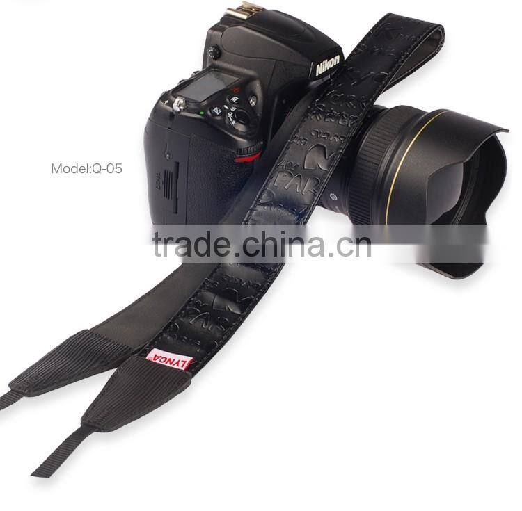 yellow Leather Camera Strap Shoulder Neck Russian Series For DSLR for Canon for Nikon Q-01