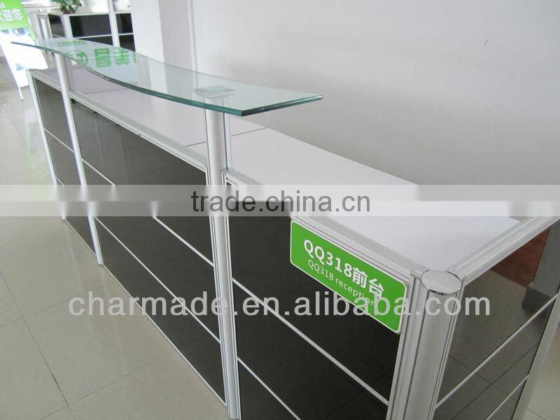 2012 new design stylish QQ318 style reception desk office furniture