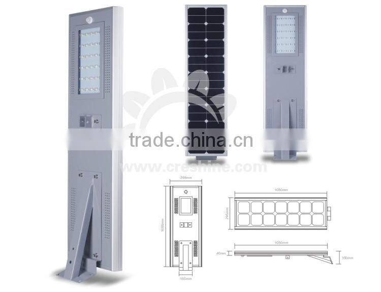 Modern Design Auto PIR Sensor integrated solar LED street Lamp all in one