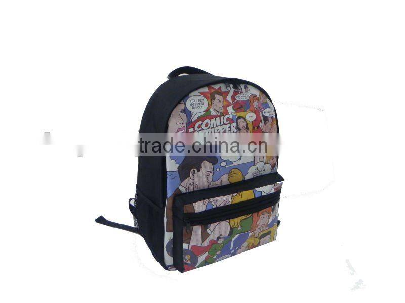 fashion printing 600D teens school bag whole