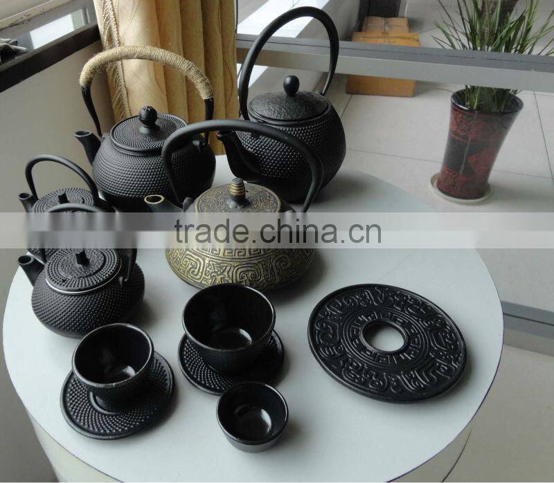0.8L/32oz Zen Tetsubin cast iron teapot Black