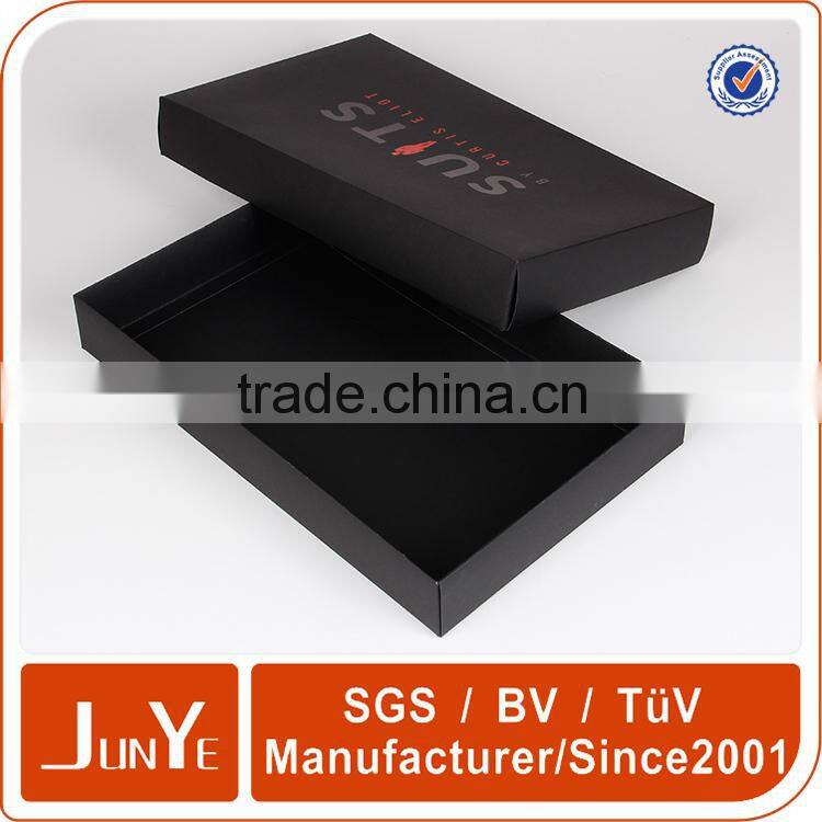 custom logo black t-shirt packaging box size